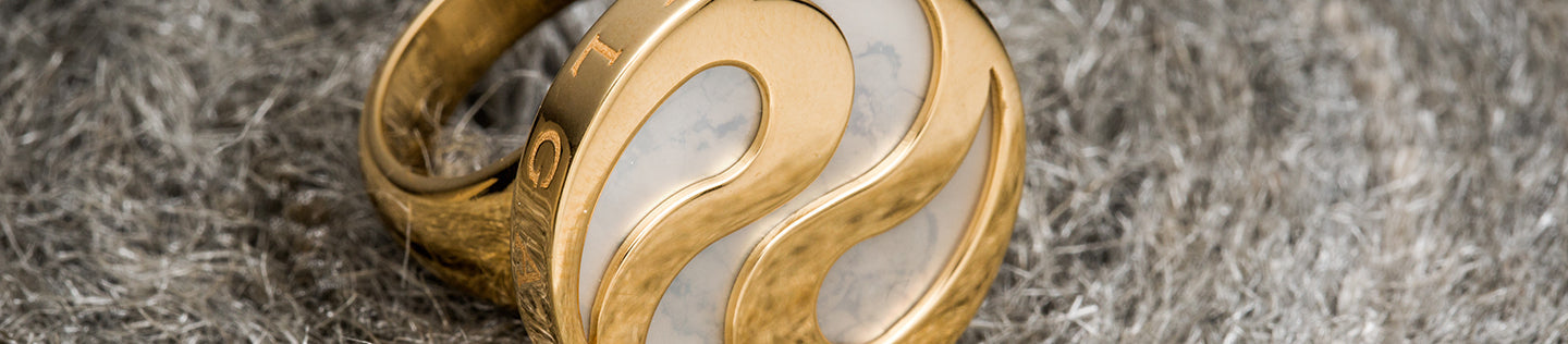 Gold Bulgari Signet Ring