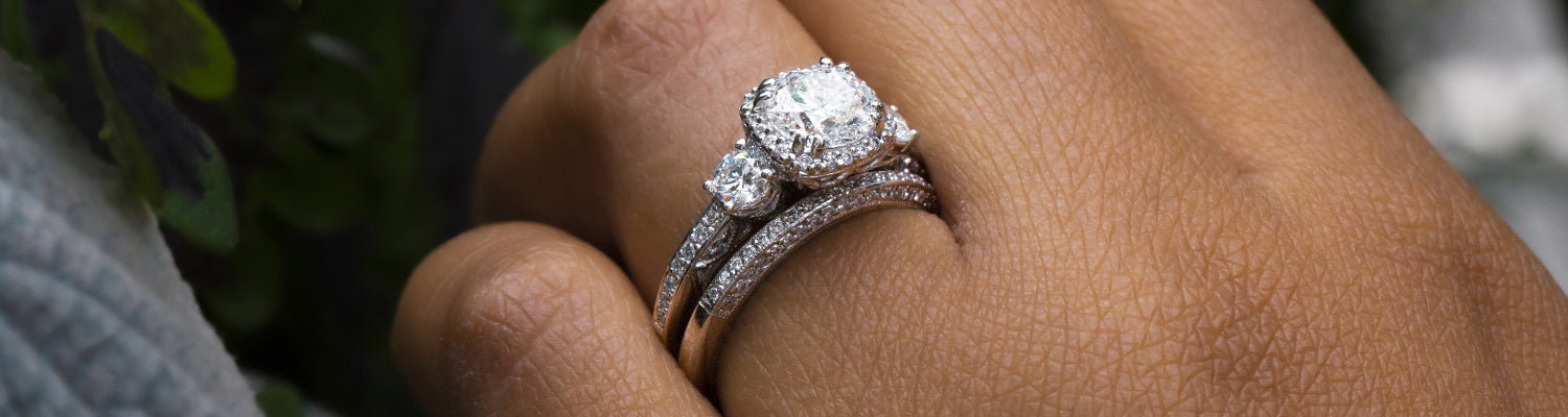 Stacked Diamond Engagement Rings