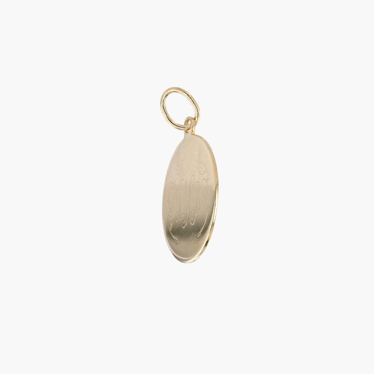 Gold Round Disc Charm