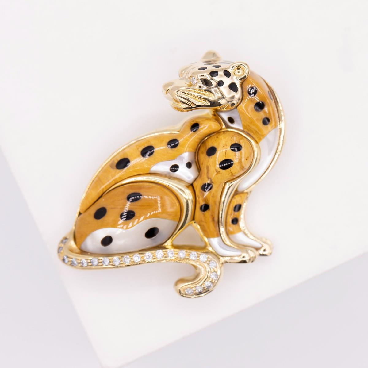 Leopard Brooch By Asch/Grossbardt