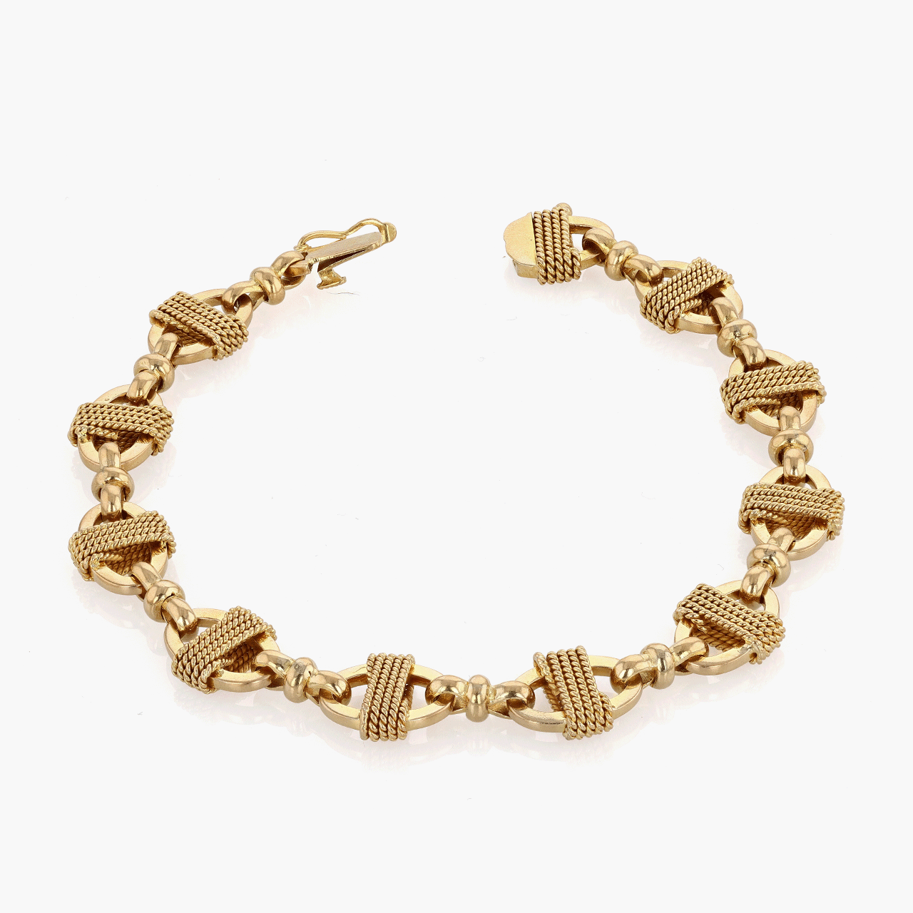 Retro Gold Oval Link Bracelet