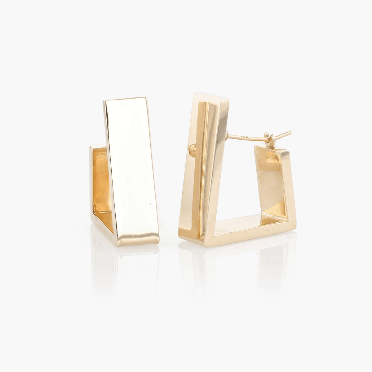 Gold Angular Earrings