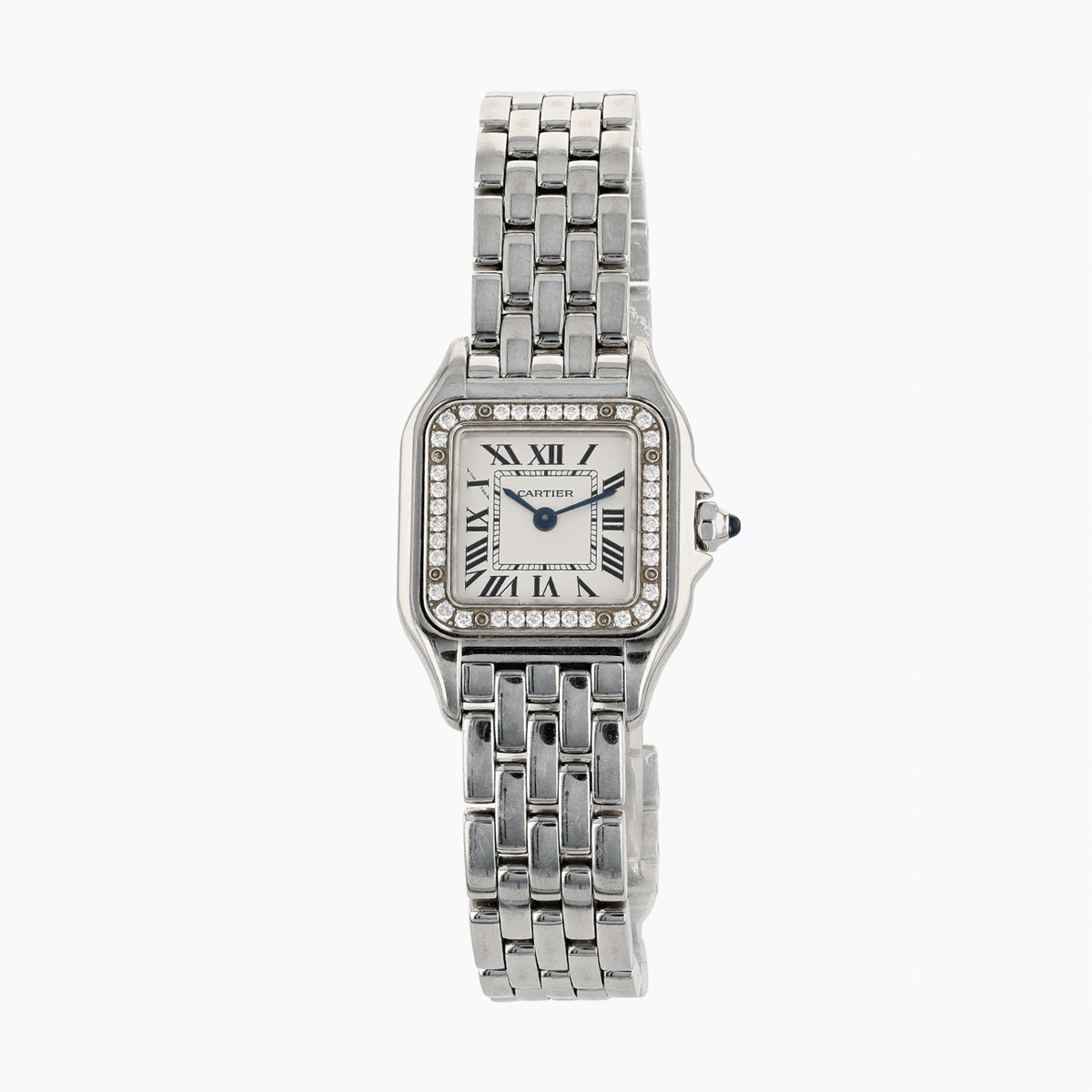 Cartier Panthere Stainless Steel with Diamond Bezel