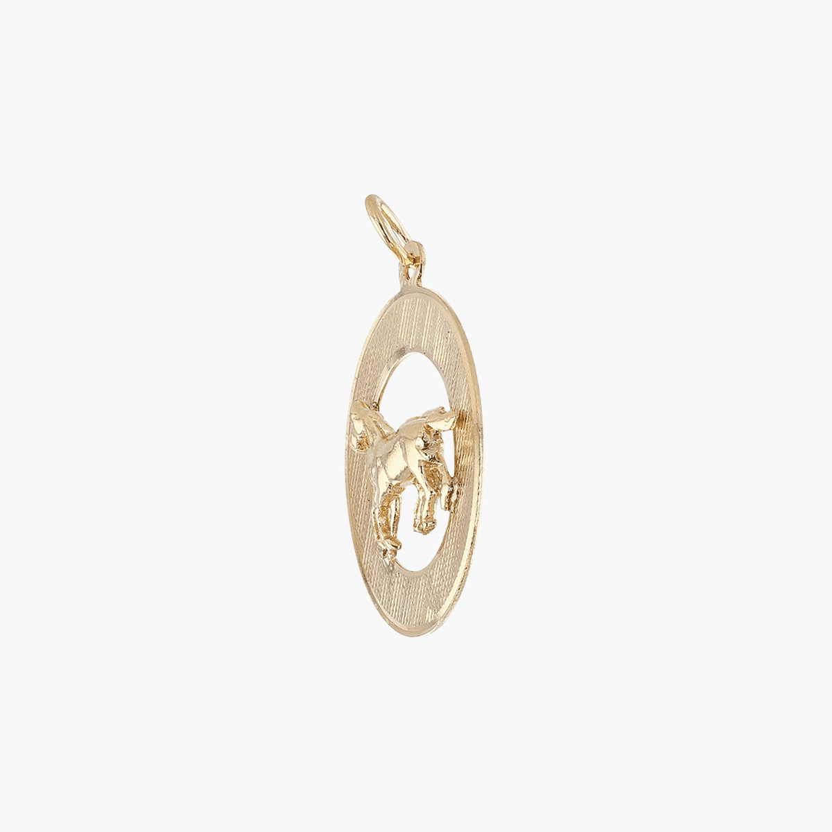Gold Horse Disc Charm