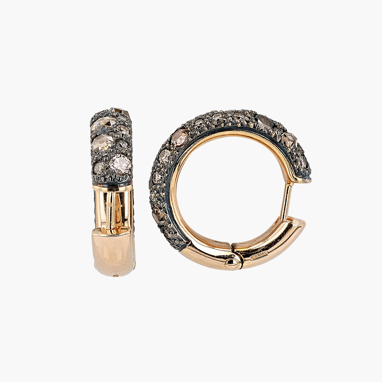 Vintage Pomellato Sabbia Diamond Hoops