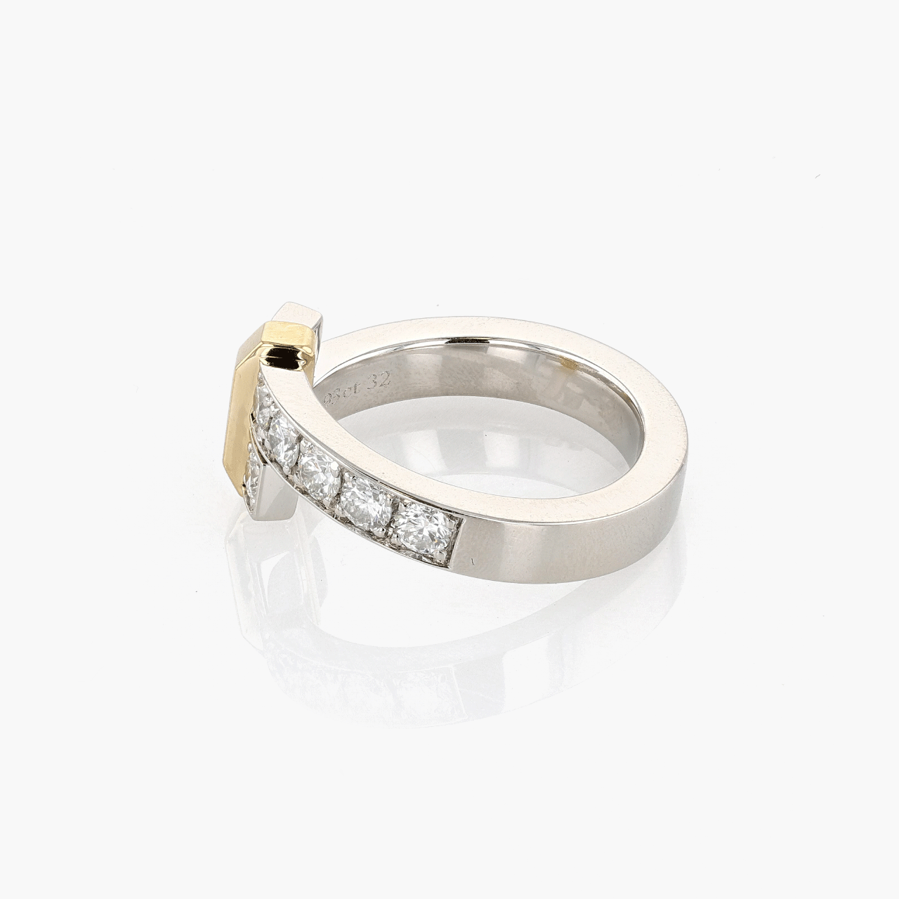 Tiffany & Co. Edge Platinum, Gold, and Diamond Ring