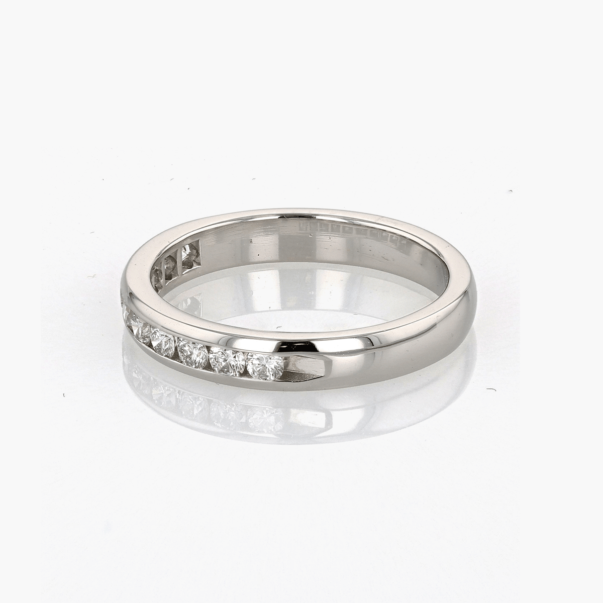 Platinum and Diamond Channel Set Band