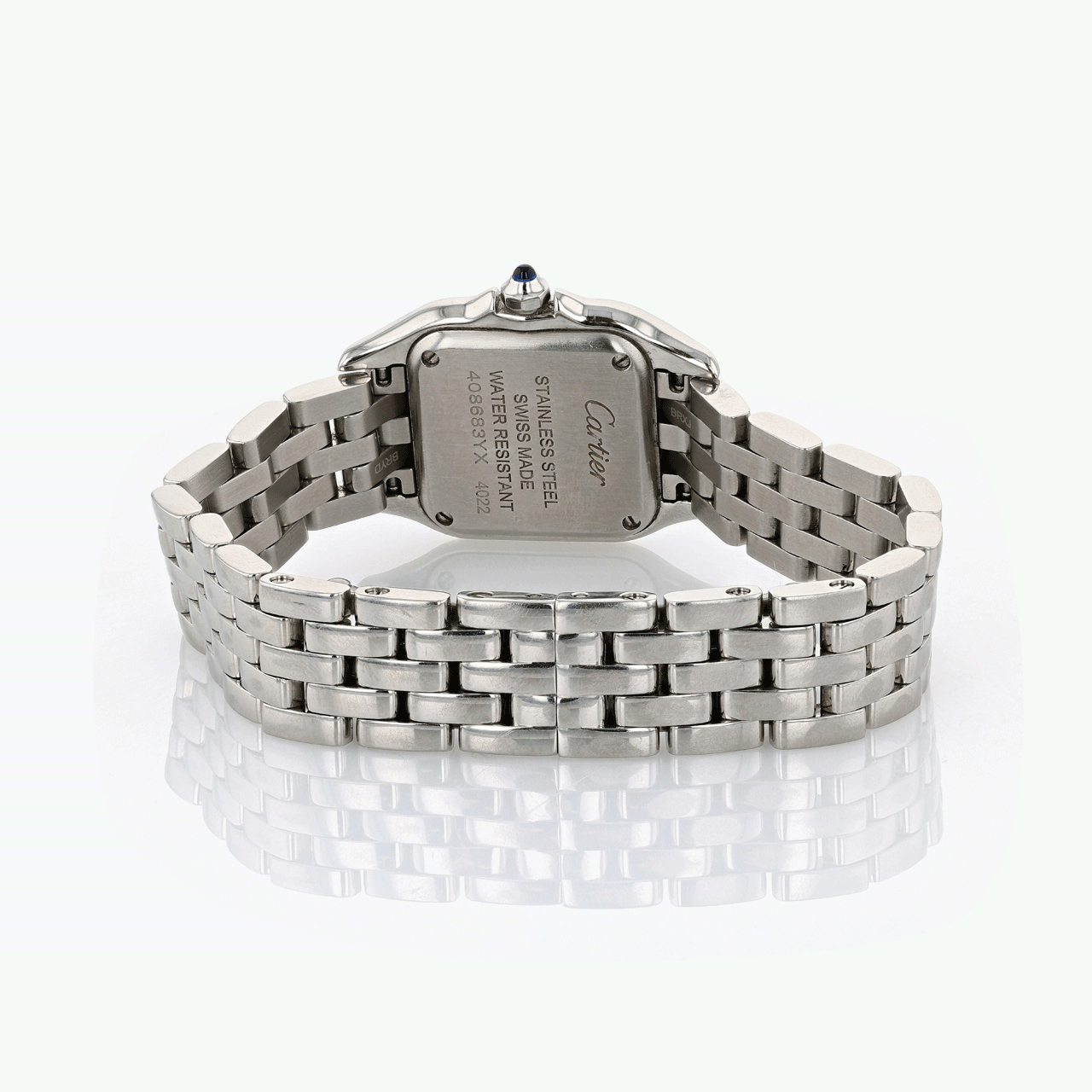 Cartier Panthere Stainless Steel with Diamond Bezel