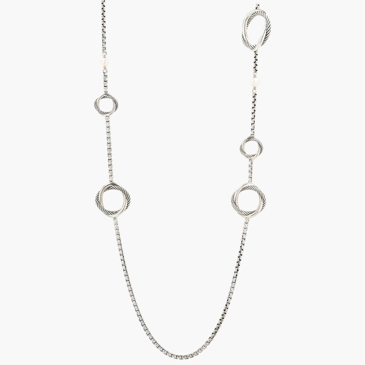 Vintage David Yurman Sterling Silver Infinity Necklace