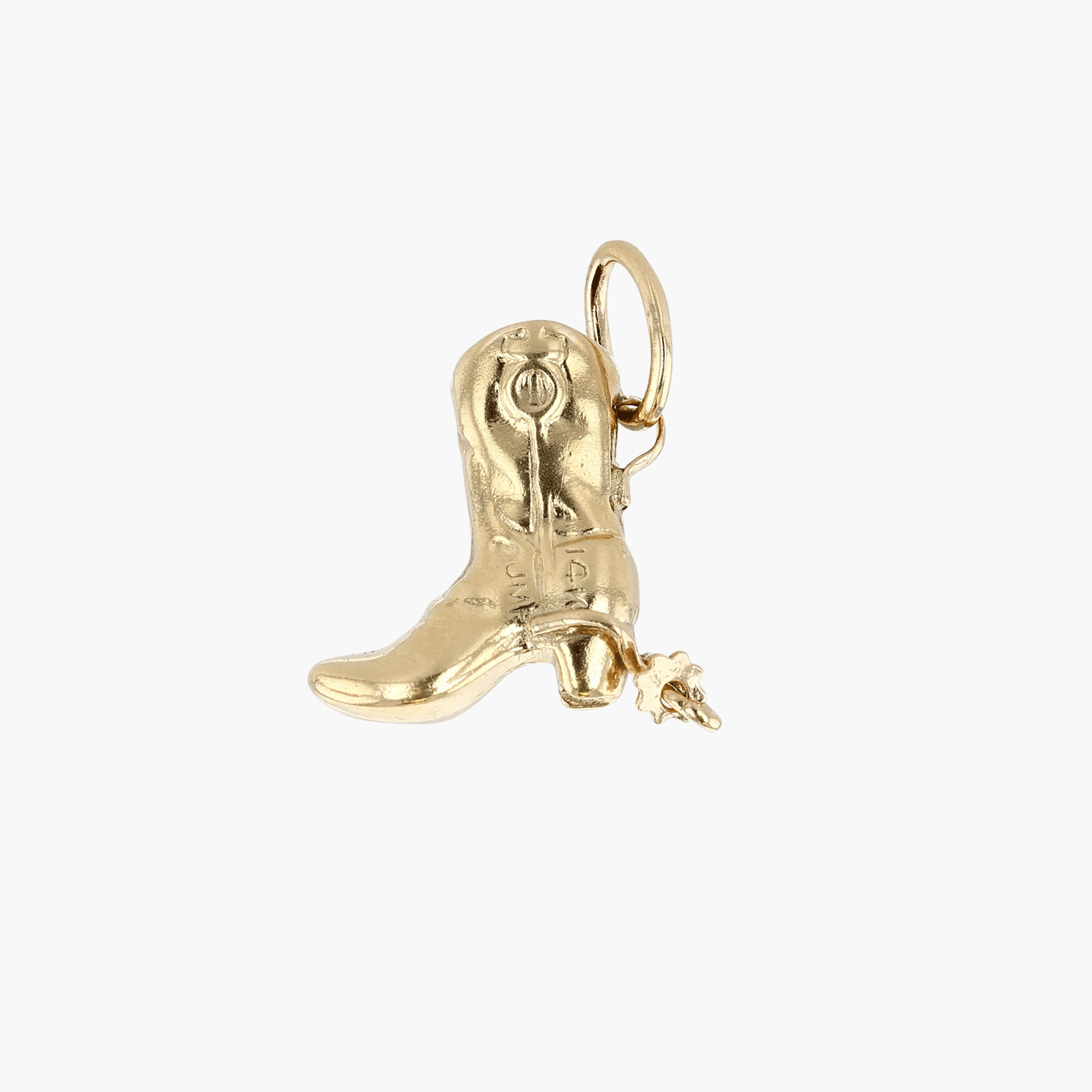 Gold Cowboy Boot Charm