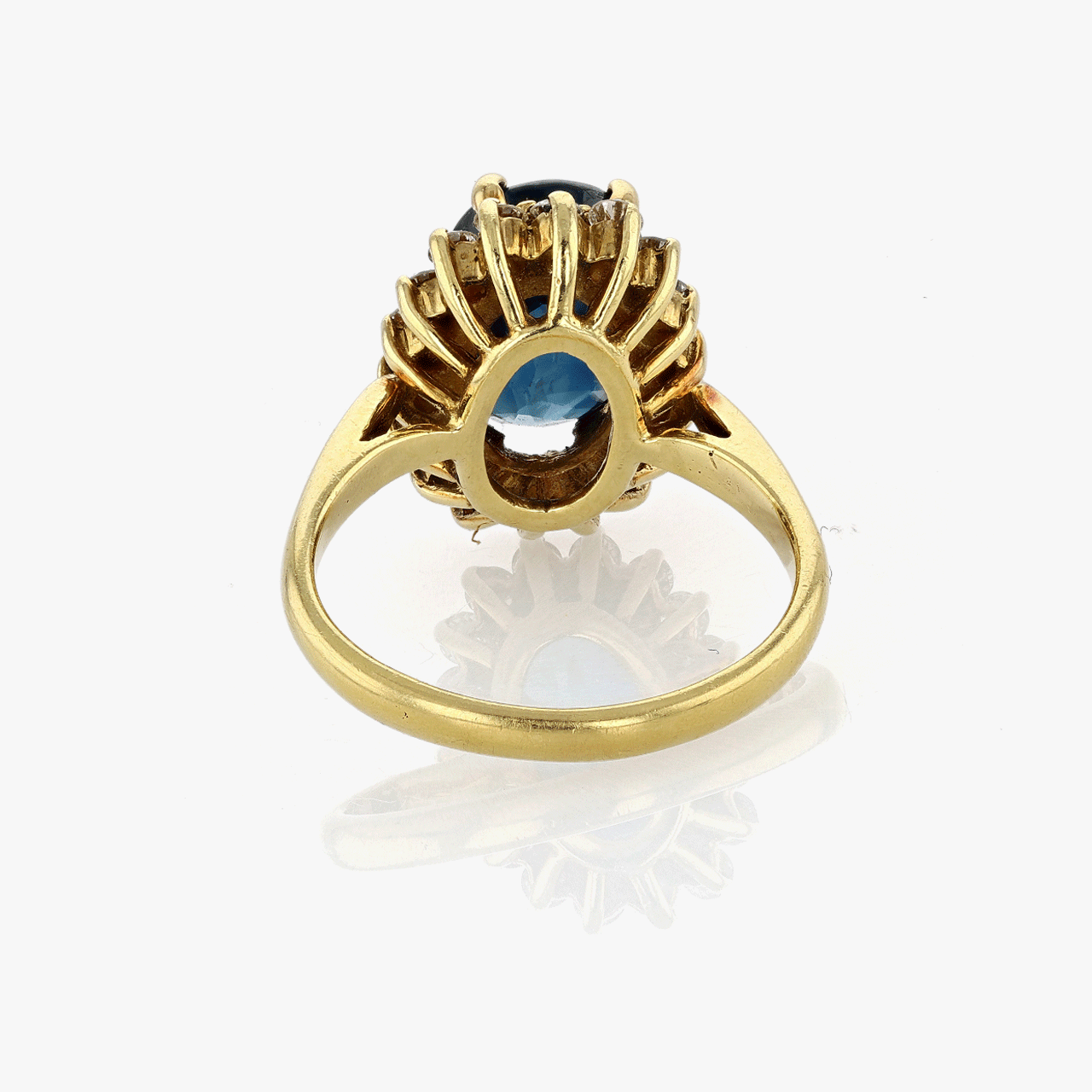 Gold, Sapphire, and Diamond Ring