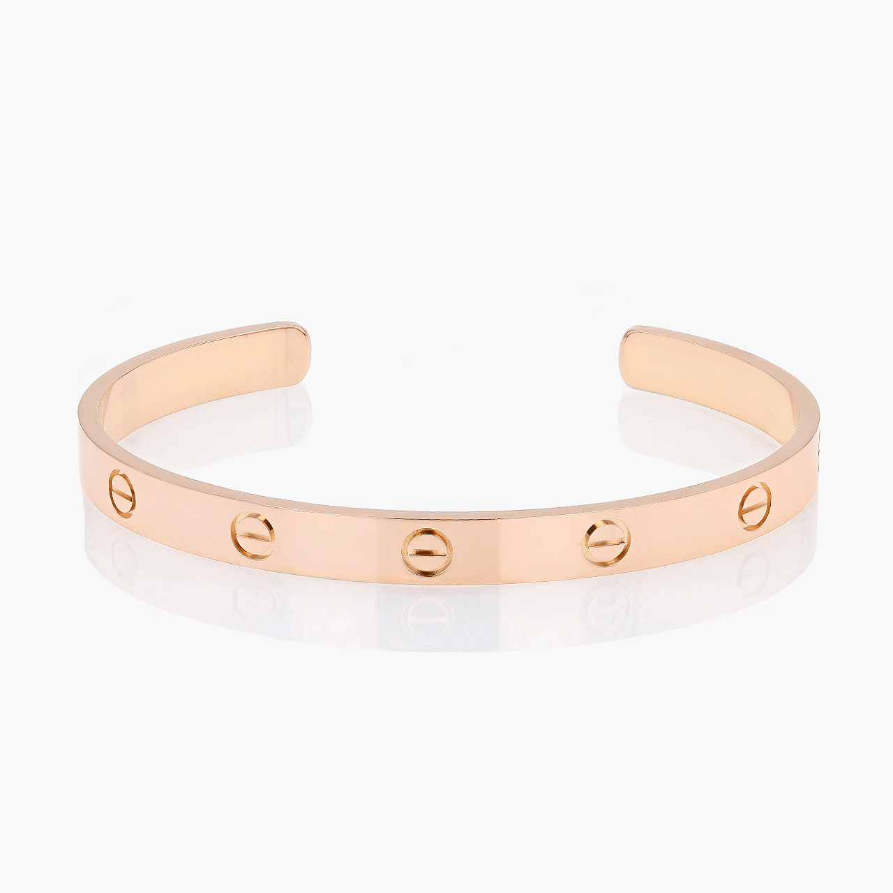 Vintage Cartier 18k Rose Gold Love Cuff Bracelet