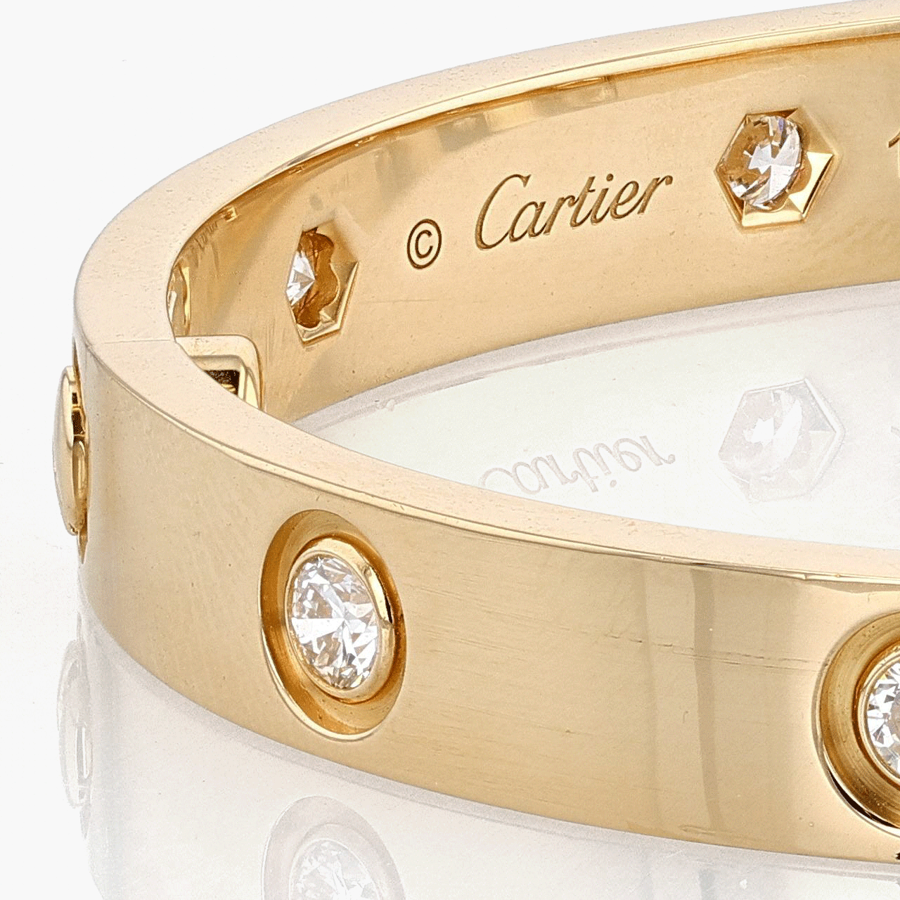 Gold and Diamond Cartier Love Bracelet