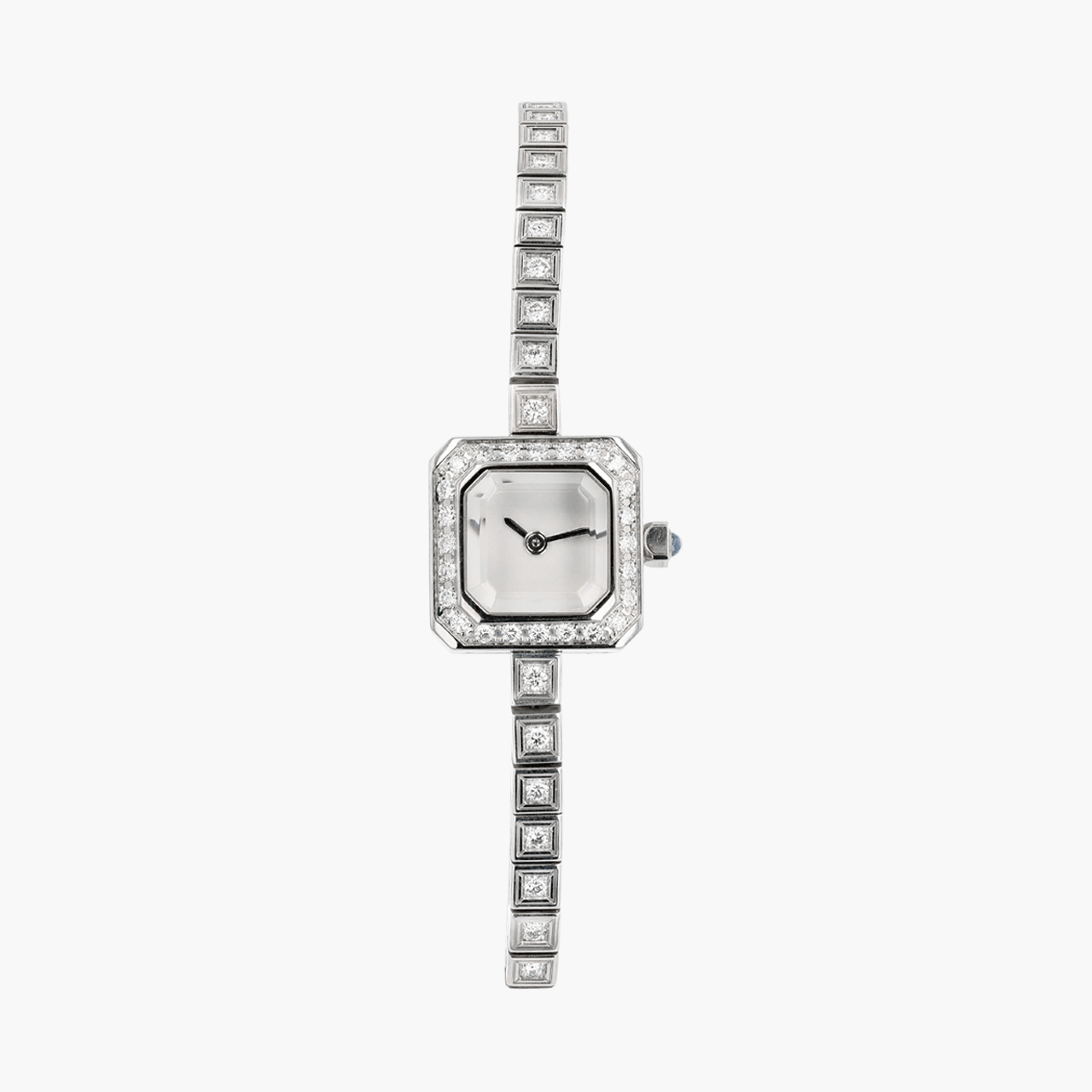 Stainless Steel Corum Sugar Cube with Diamond Bracelet
