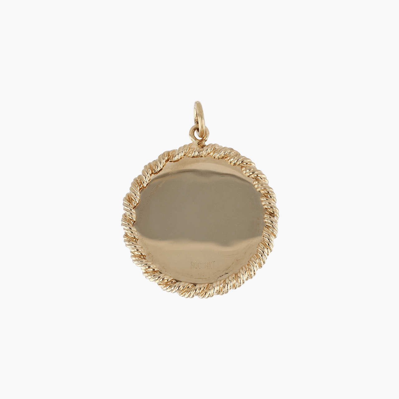 Gold Engravable Disc Charm