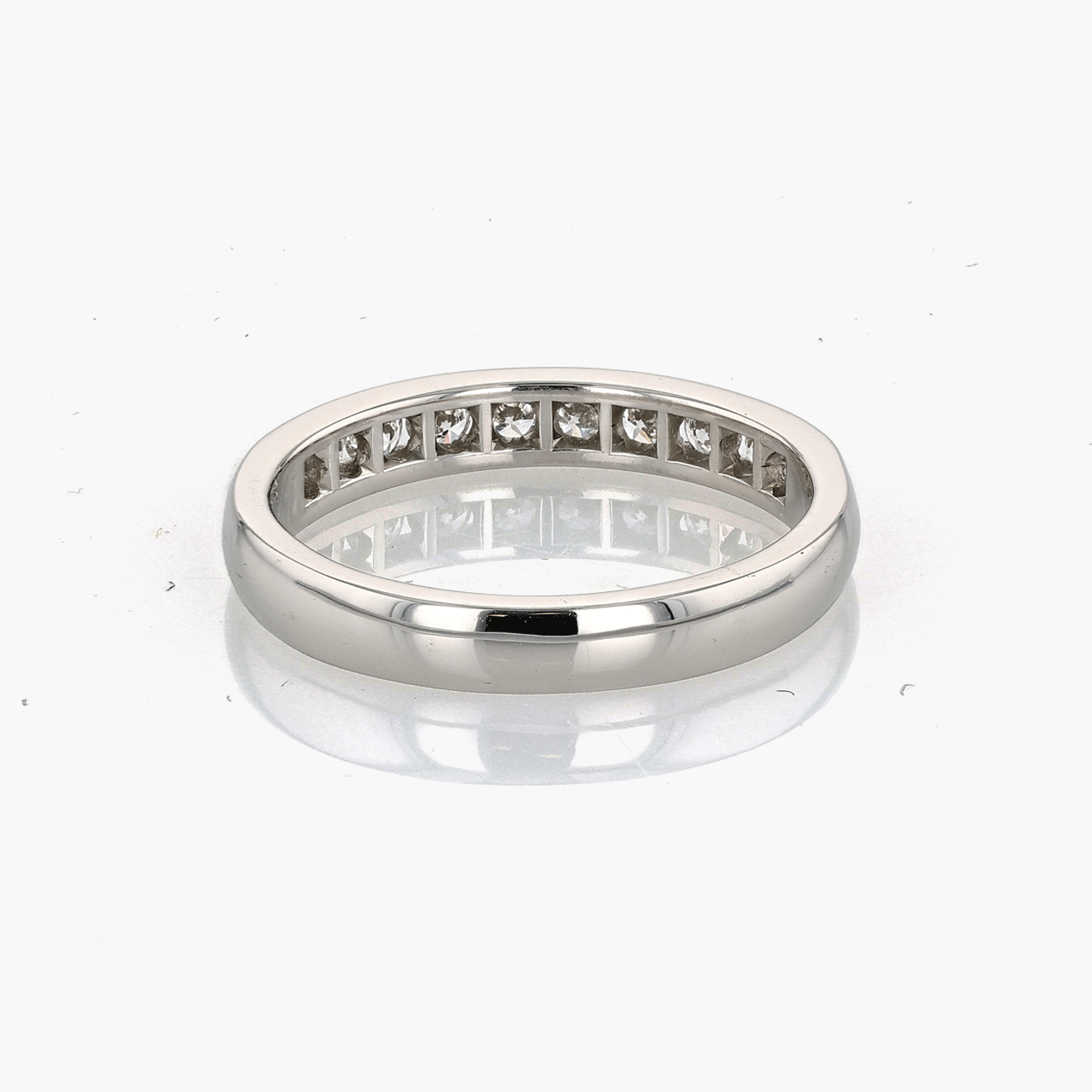 Platinum and Diamond Channel Set Band