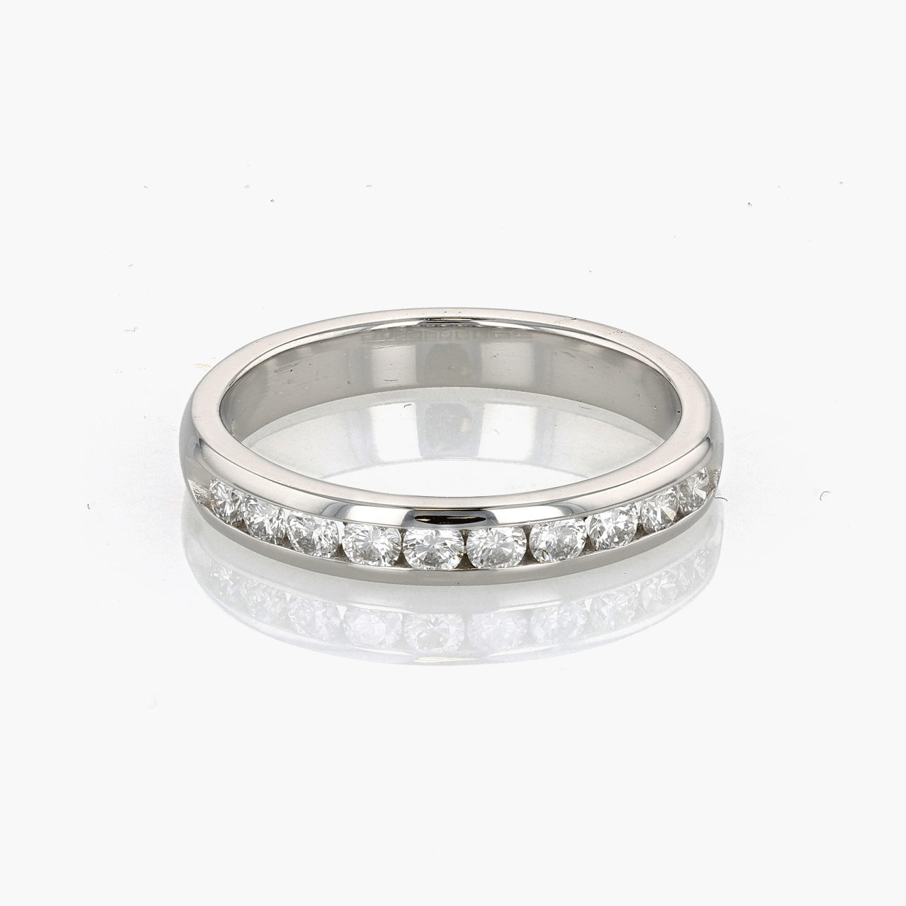Platinum and Diamond Channel Set Band