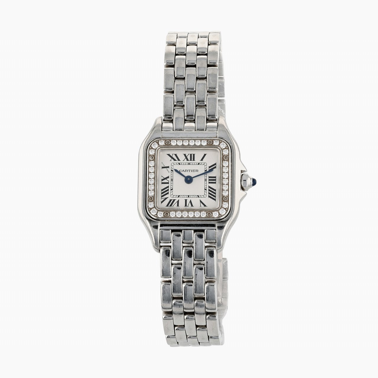 Cartier Panthere Stainless Steel with Diamond Bezel