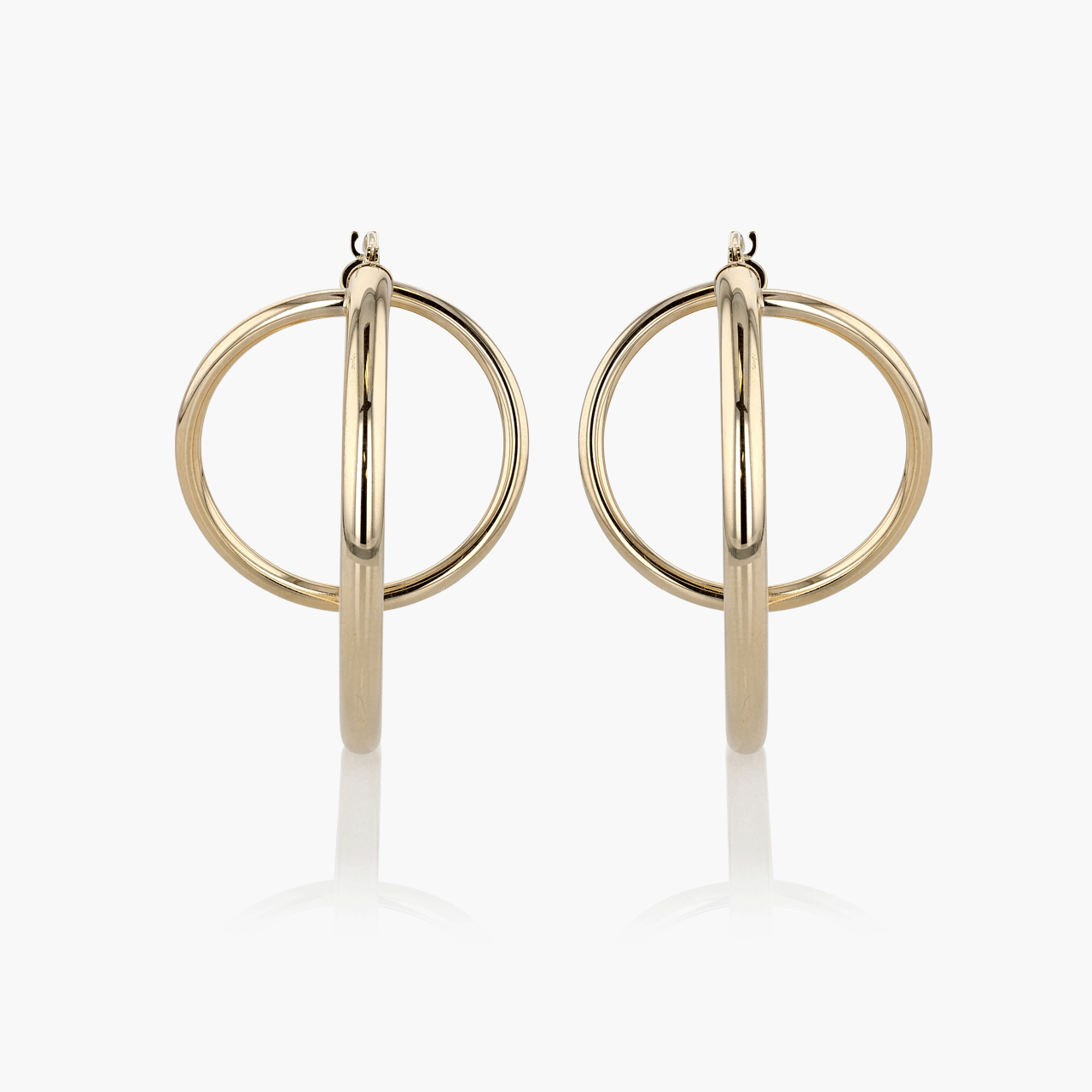 Gold Abstract Hoop Earrings