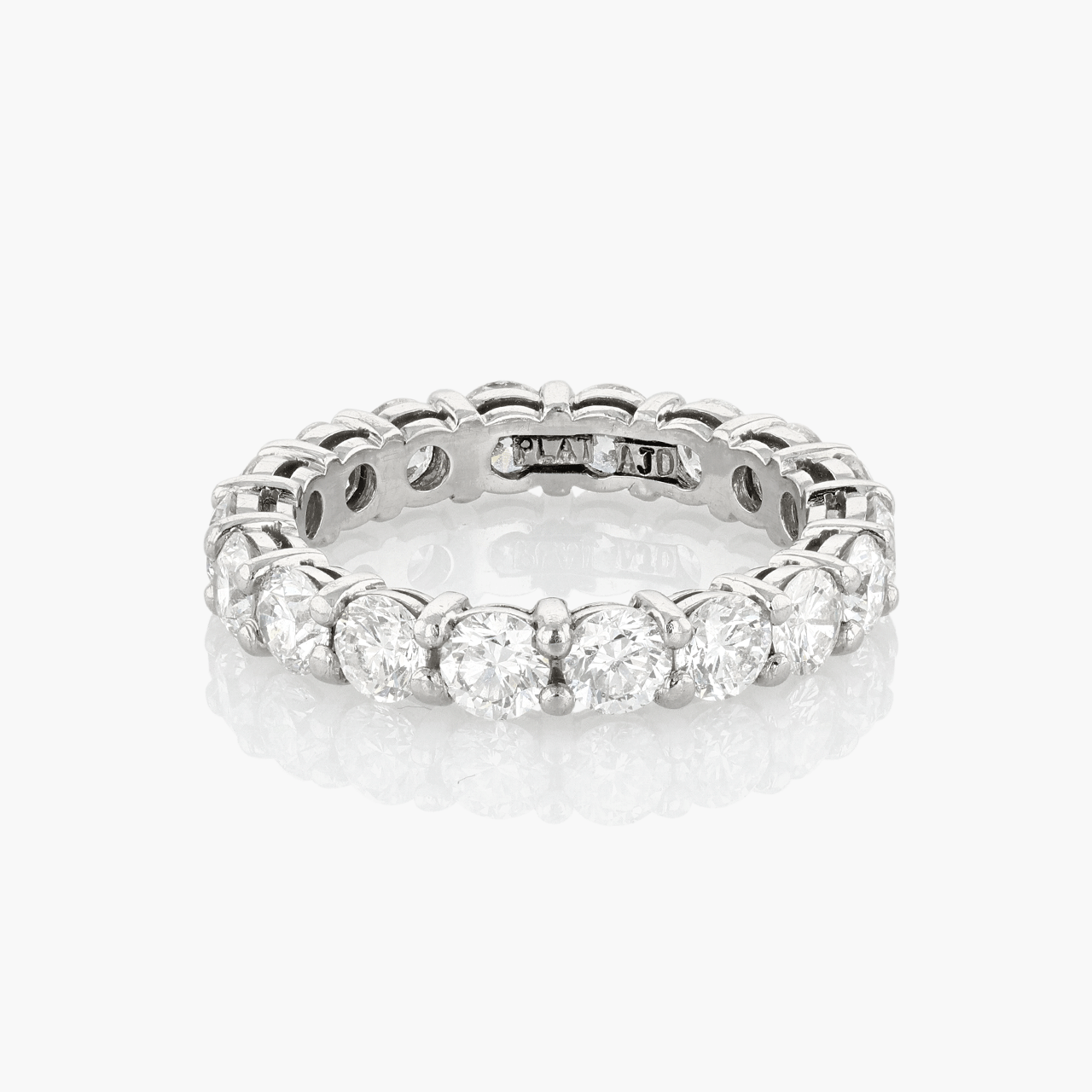 Platinum 2.22 Total Weight Diamond Wedding Band