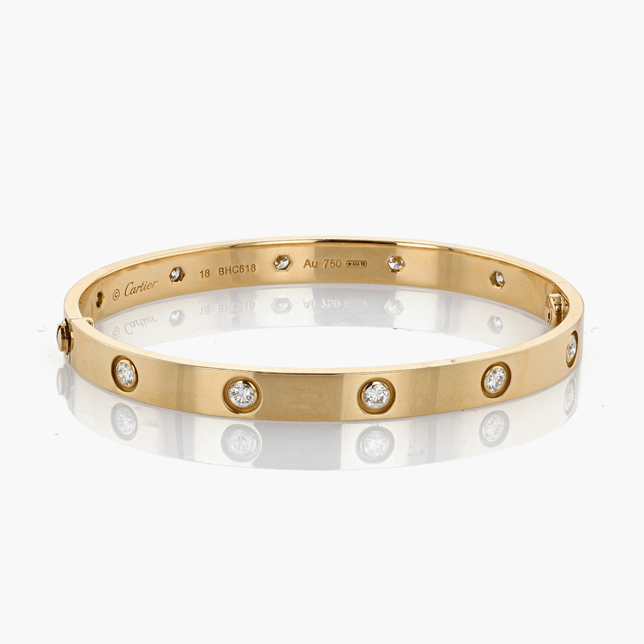 Cartier Gold and Diamond Love Bracelet