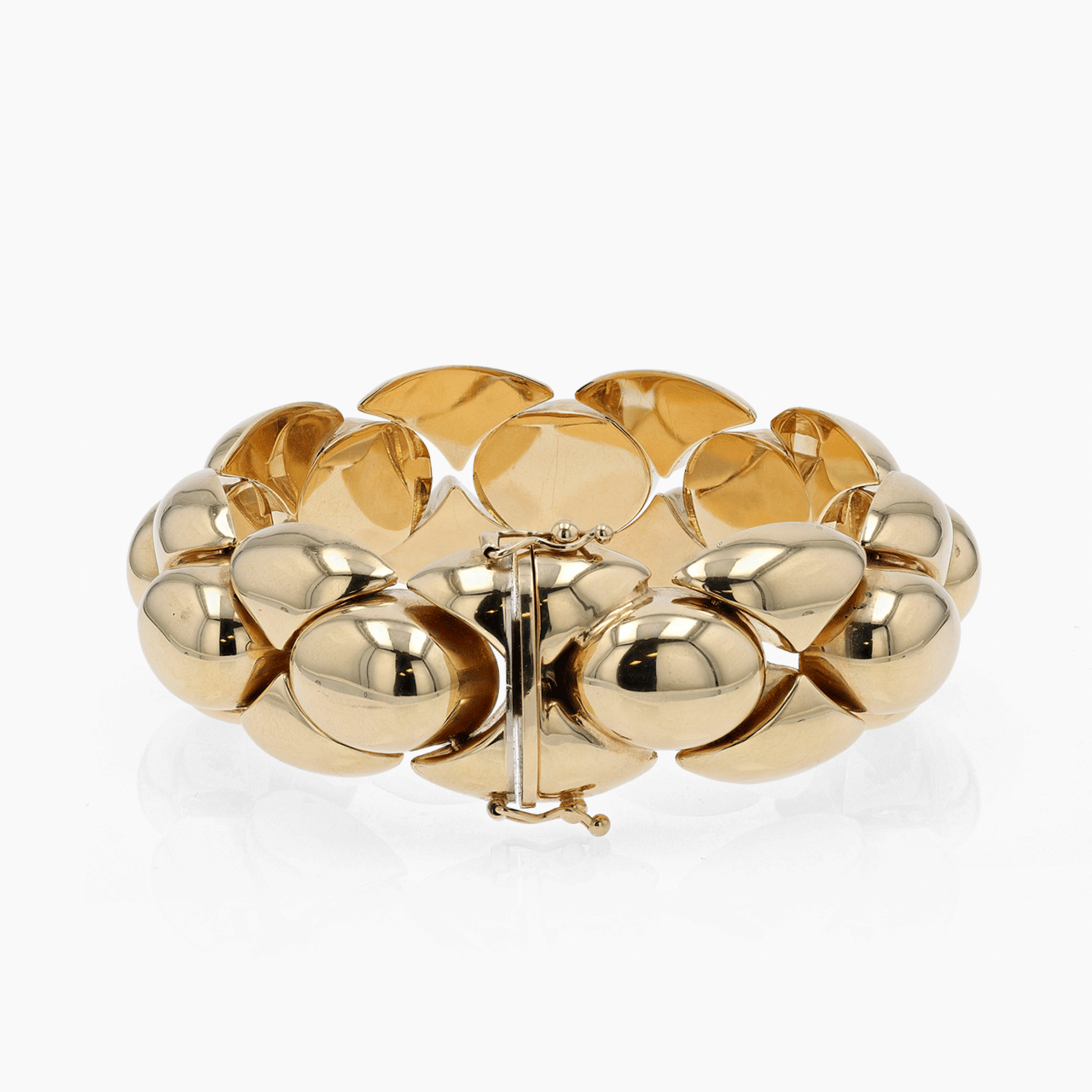 Gold Domed Geometric Bracelet