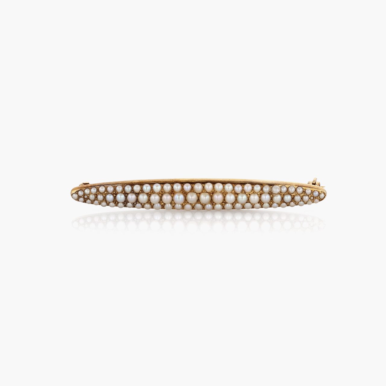 Antique Victorian Gold and Seed Pearl Pin Set