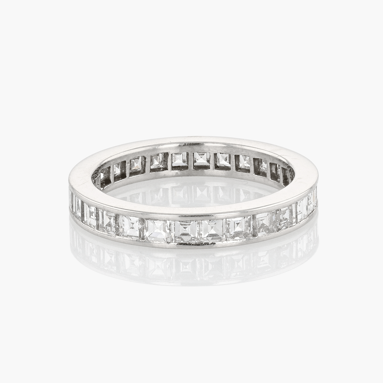 Princess Cut Diamond Platinum Wedding Band