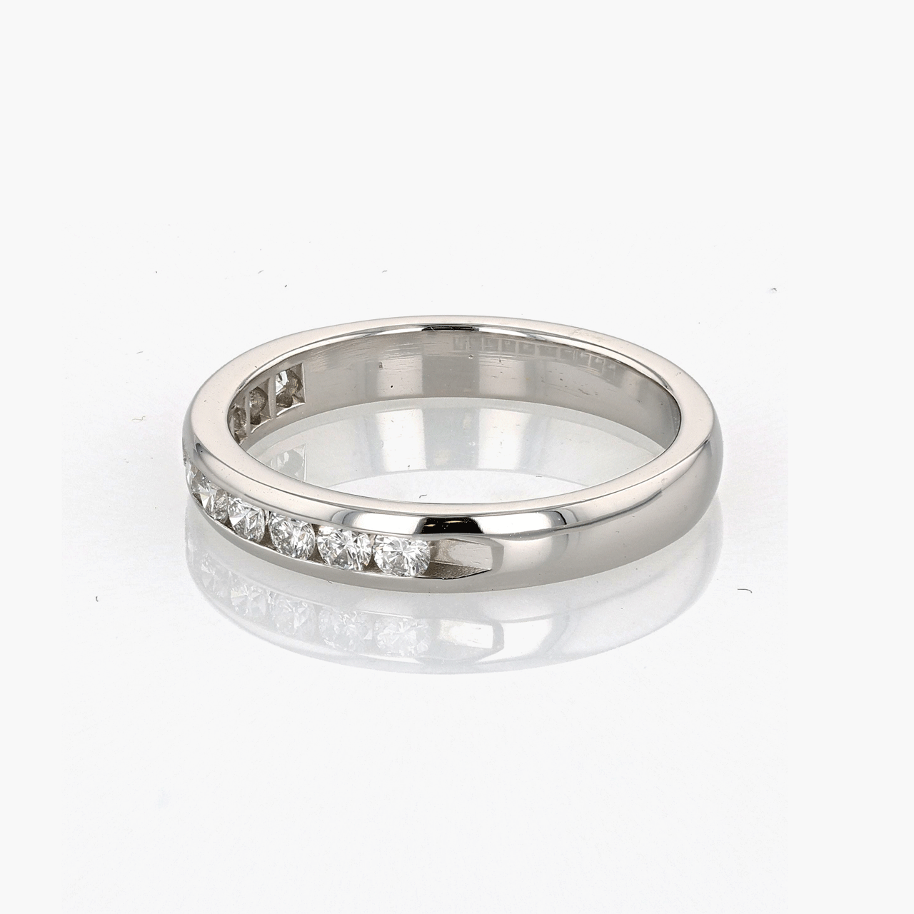 Platinum and Diamond Channel Set Band