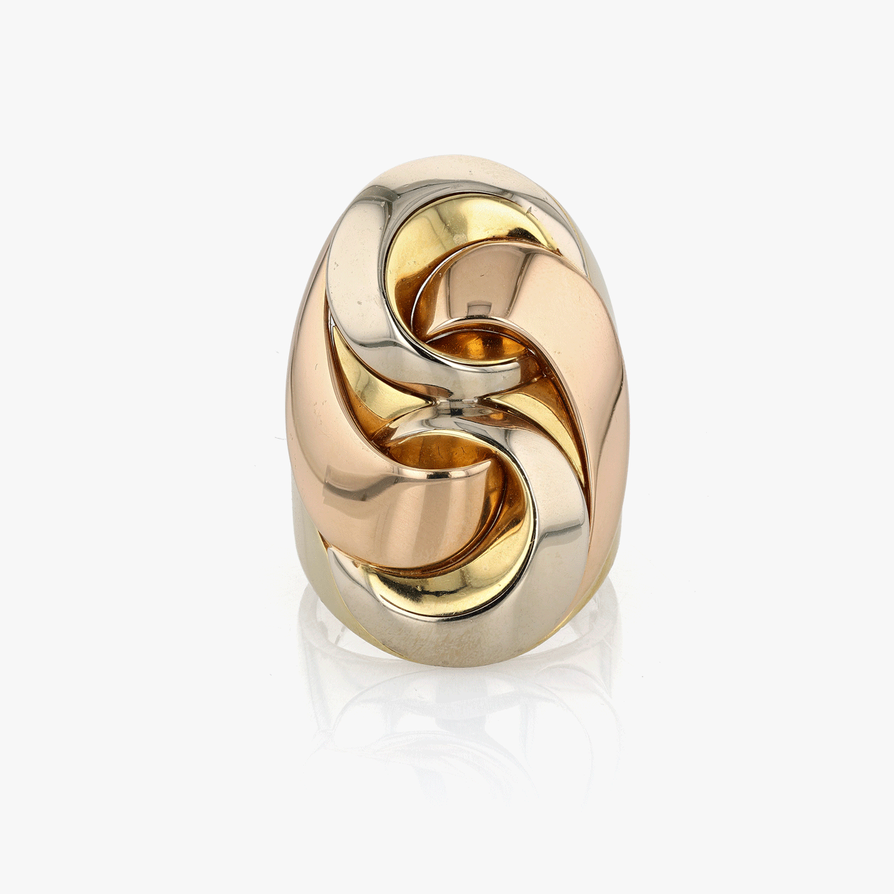 Marina B Tri-Color Gold Cocktail Ring