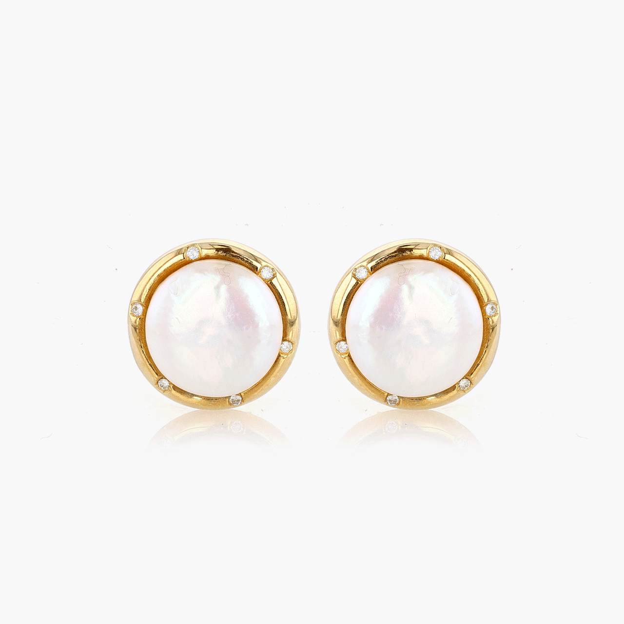 Yvel Gold, Biwa Pearl, and Diamond Earrings
