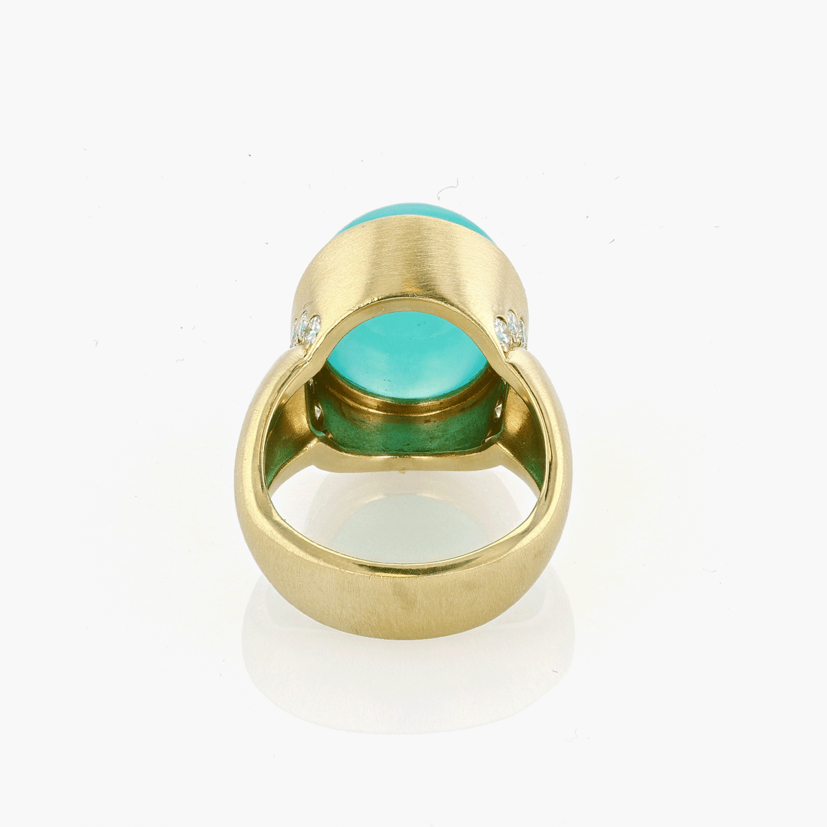 Gold, Diamond, and Chrysocolla Cocktail Ring