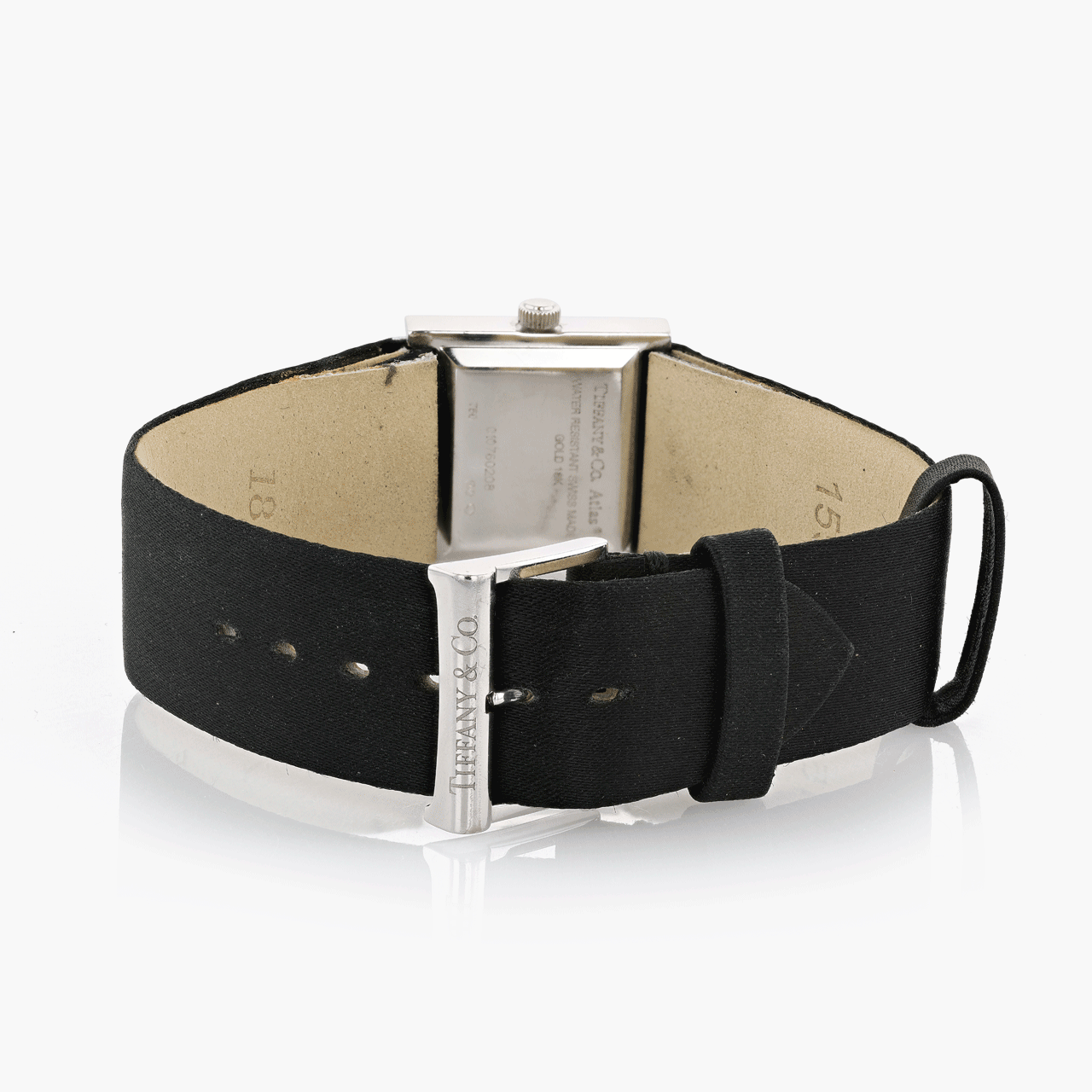 Tiffany & Co. White Gold and Diamond Atlas Square Wristwatch