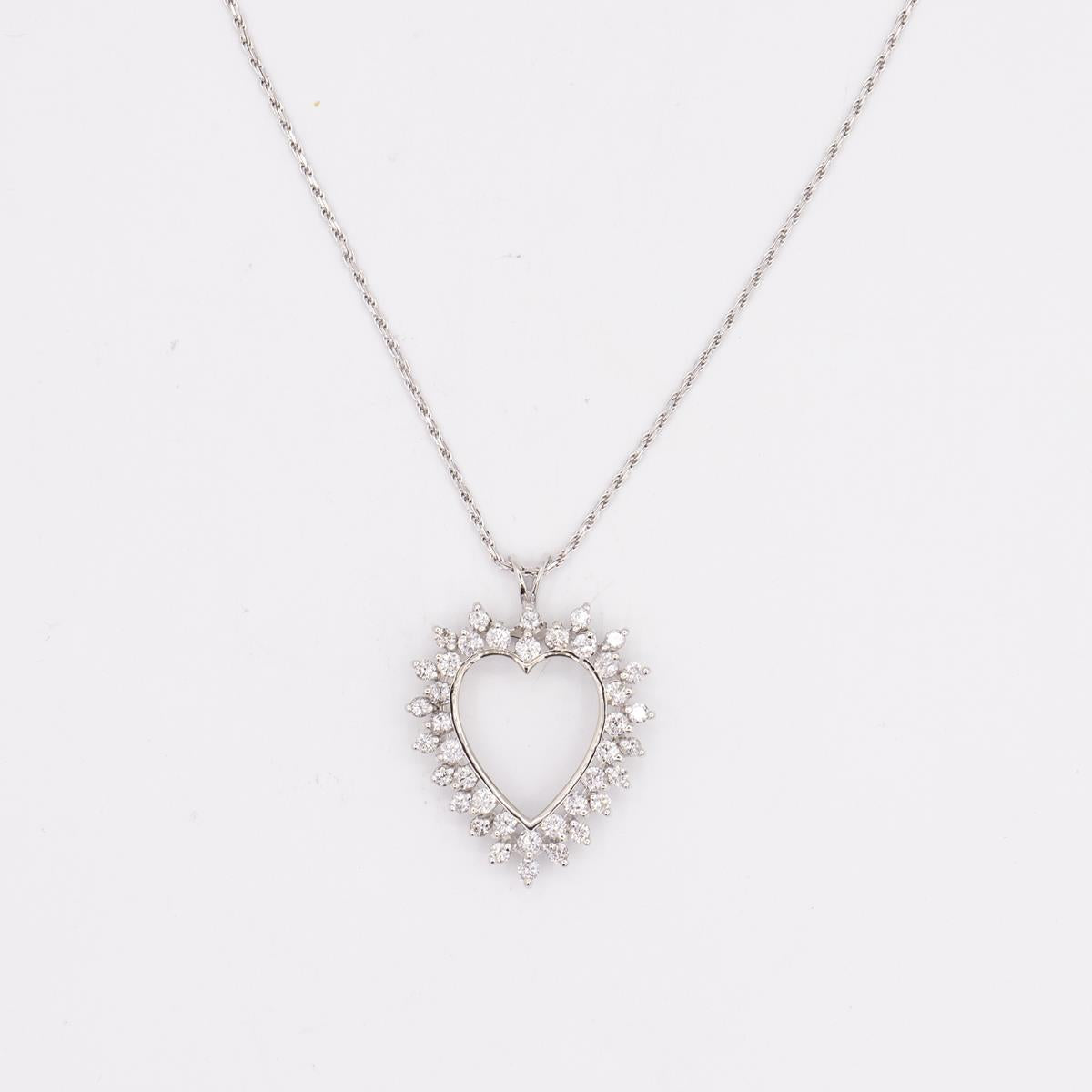 14KT Gold Diamond Heart Pendant