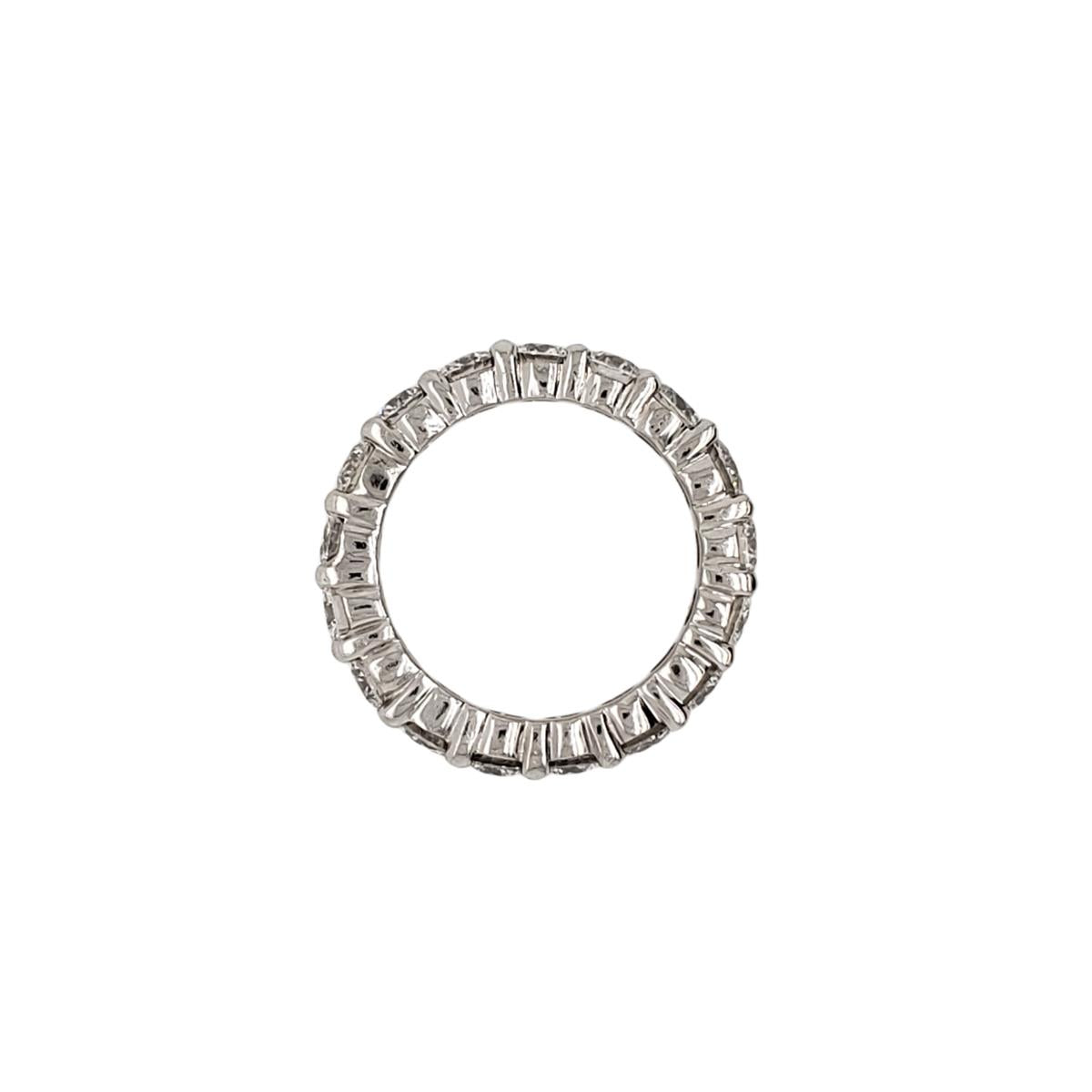 Platinum 3.57 Total Weight Diamond Wedding Eternity Band
