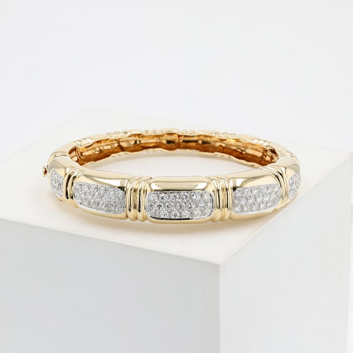 18Kt & Platinum Diamond Bangle