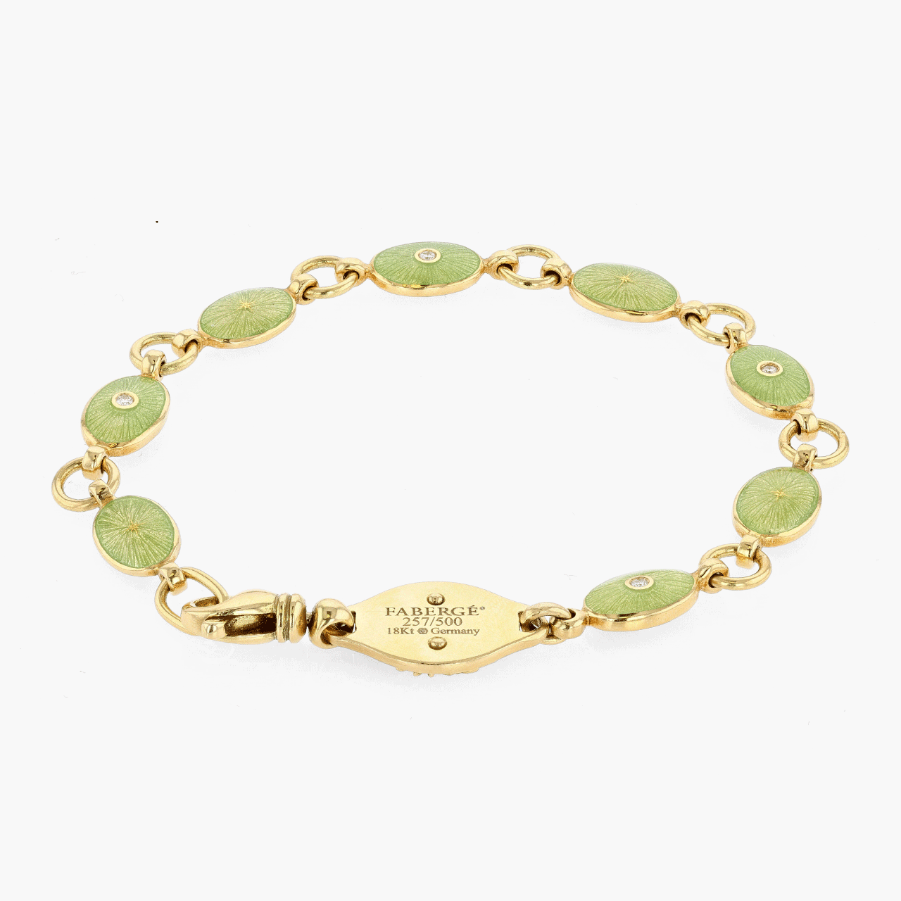 Faberge Gold, Enamel, and Diamond Bracelet