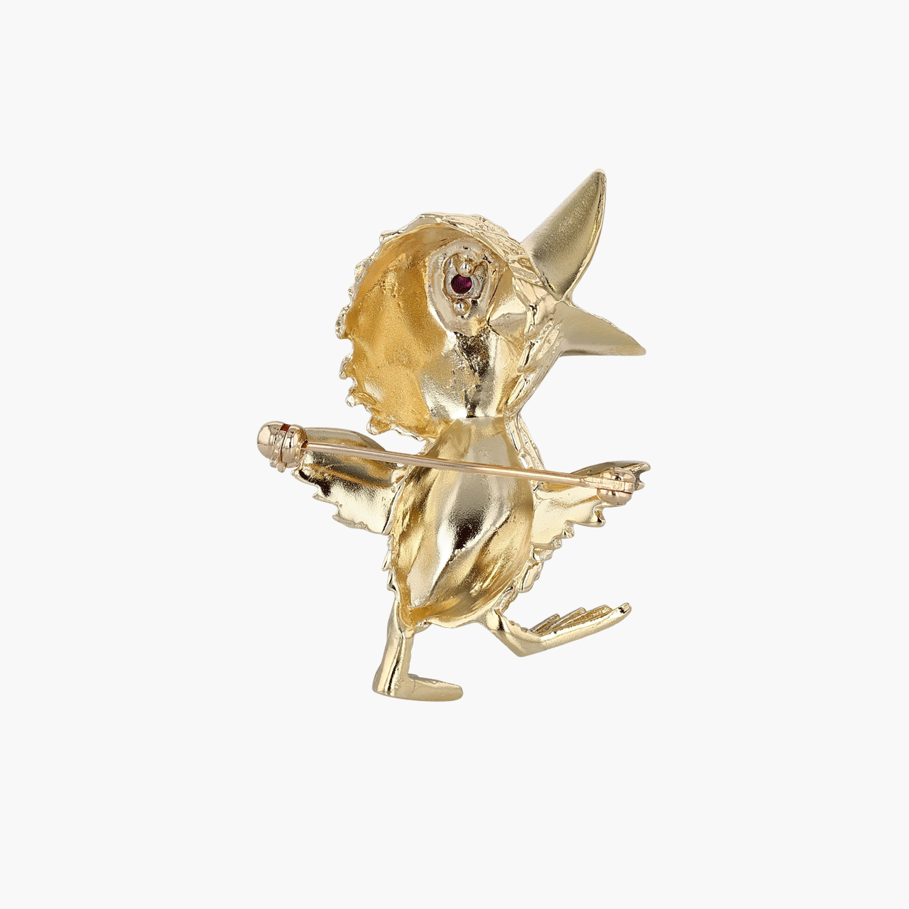 14k Yellow Gold Duck Brooch