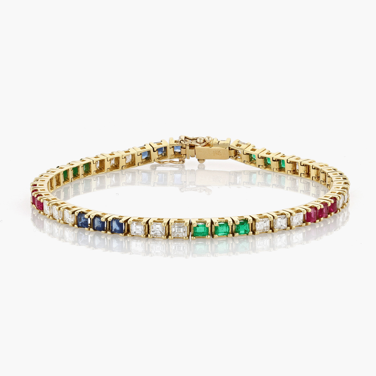 Vintage 18Y Multi Color Gemstone Bracelet