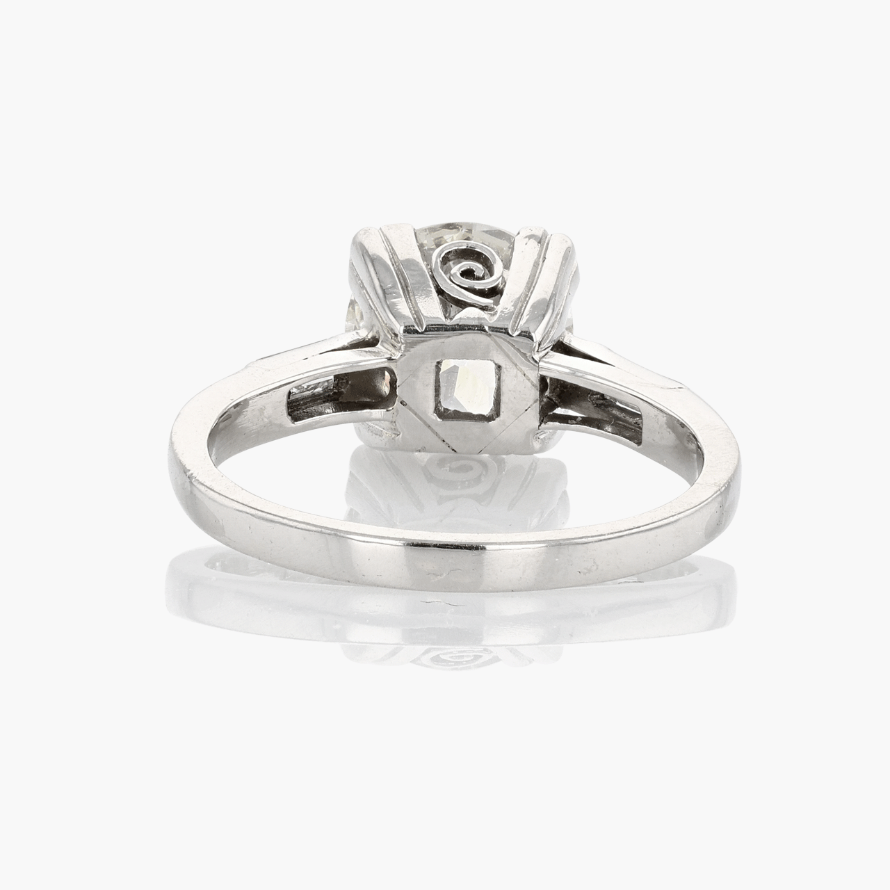 Platinum Old European Cut Engagement Ring