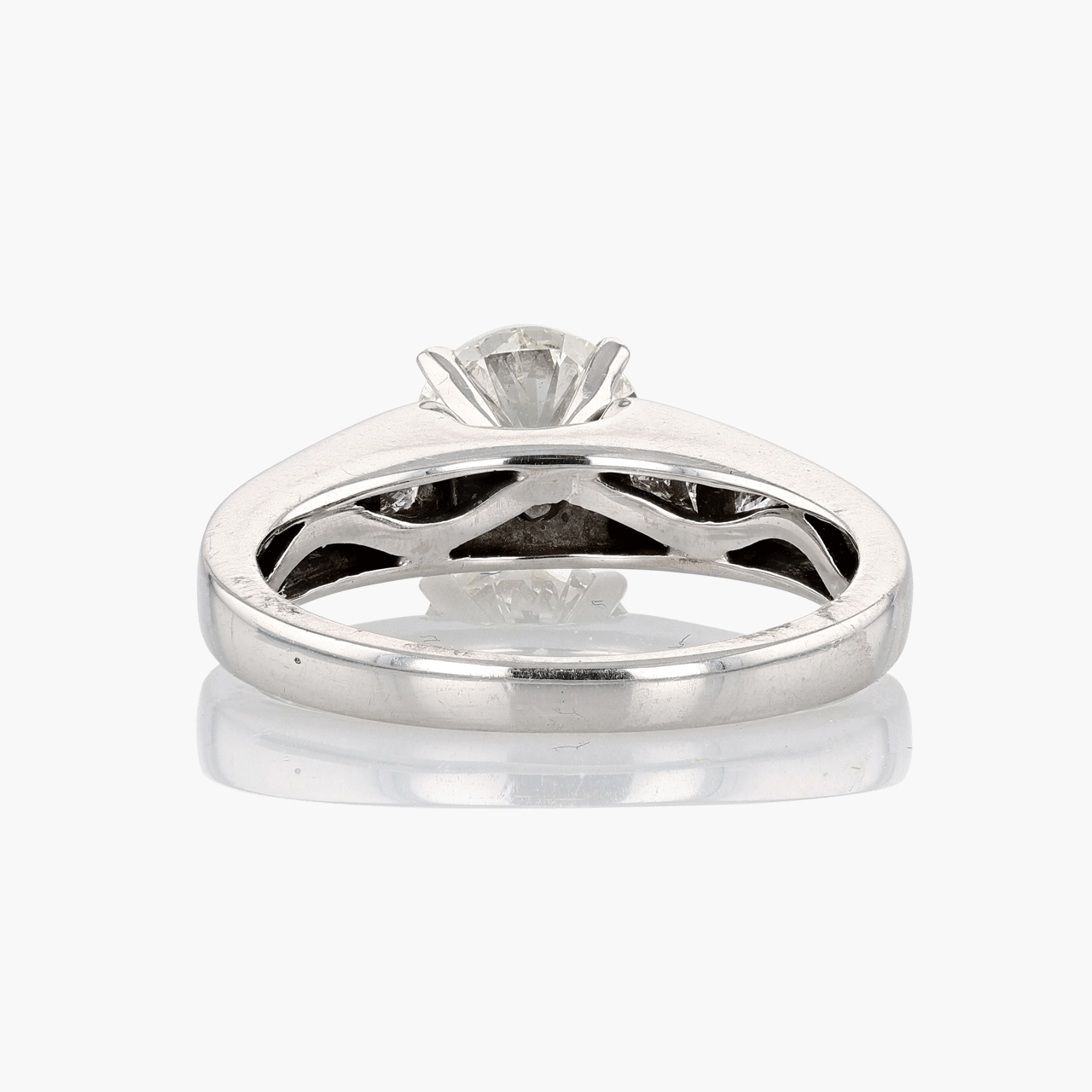 Vintage 14K white gold bridal set