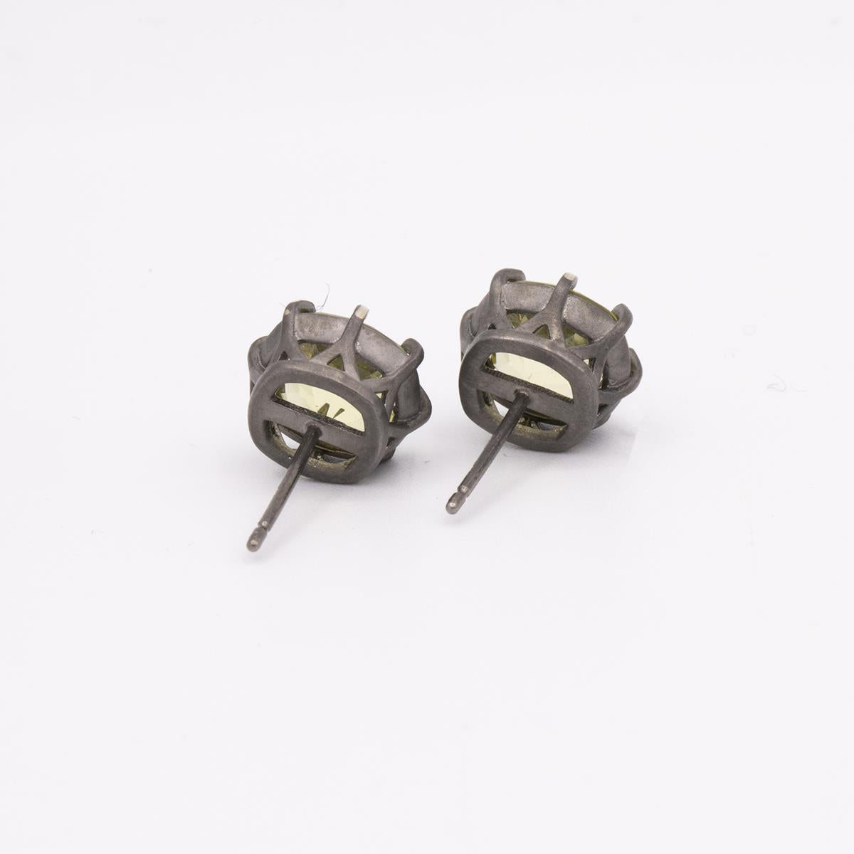 Gemma Collection 14KT Gold Lemon Quartz Pushback Stud Earrings