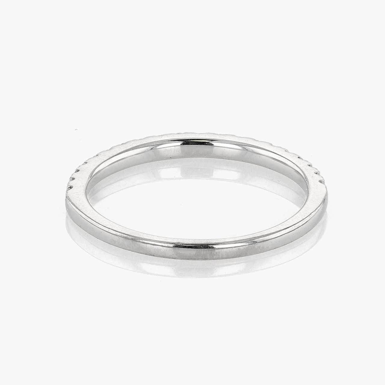 Vintage 18k White Gold and Diamond Stack Ring