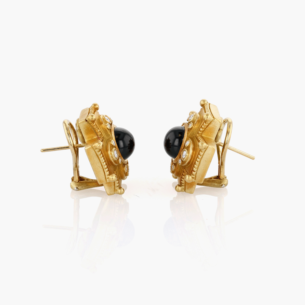 18k Gold Kieselstein-Cord Tourmaline Earrings