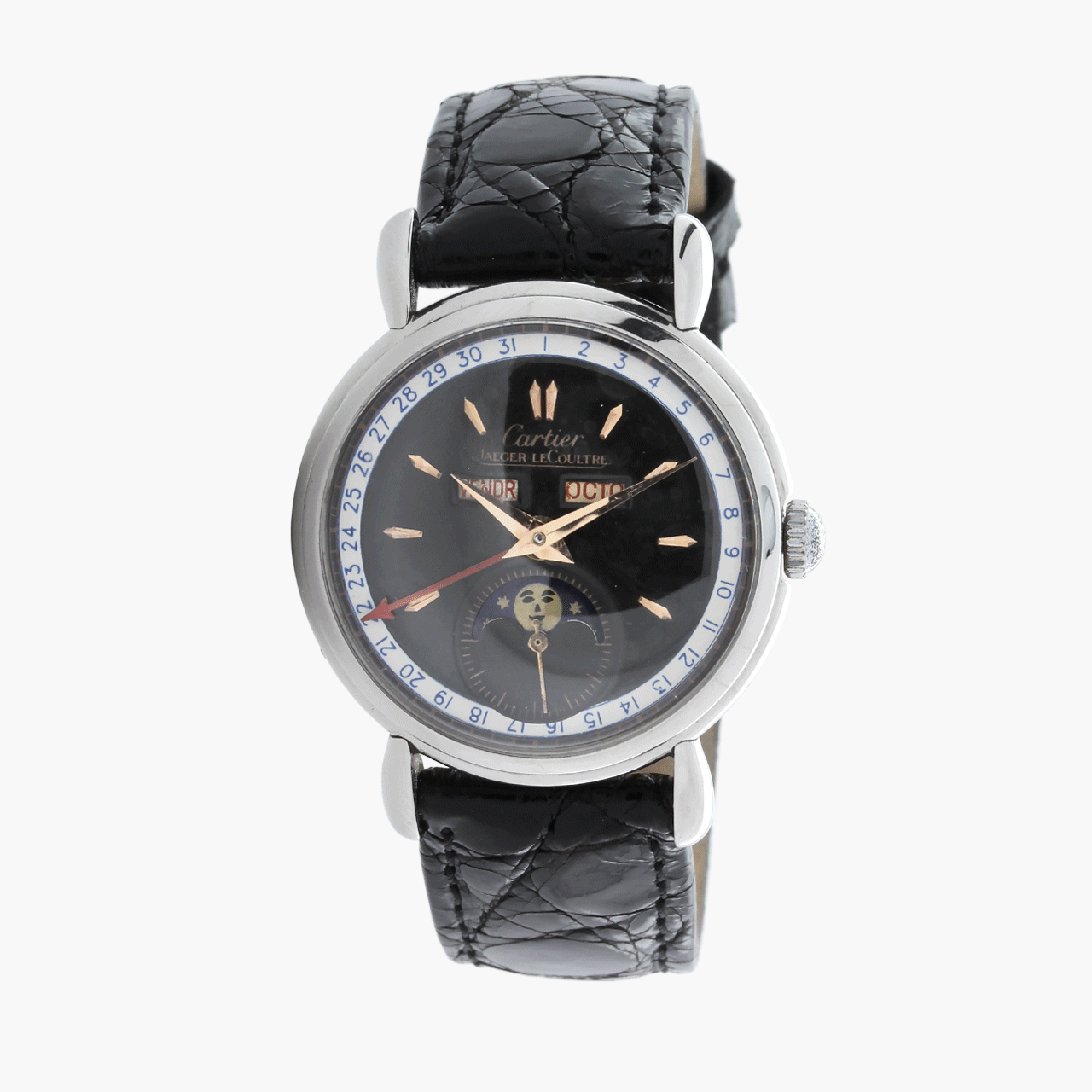 Vintage Jaeger Lecoutre For Cartier Triple Calendar Moonphase