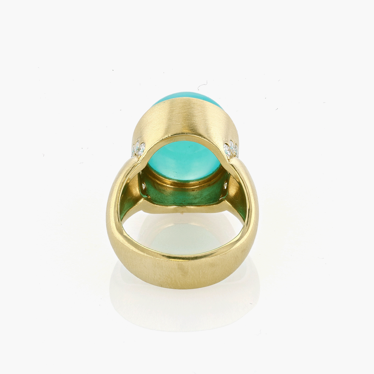 Gold, Diamond, and Chrysocolla Cocktail Ring