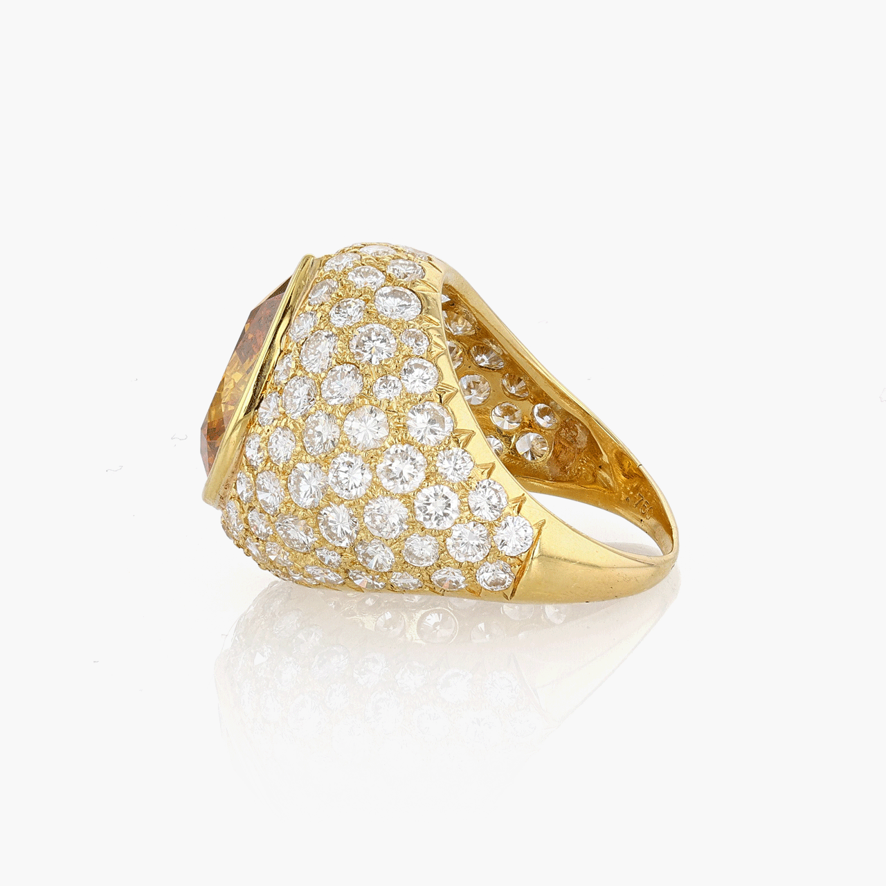 Gold, Colored Diamond, and Diamond Ring