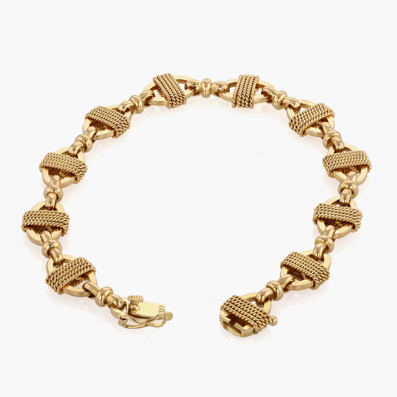 Retro Gold Oval Link Bracelet