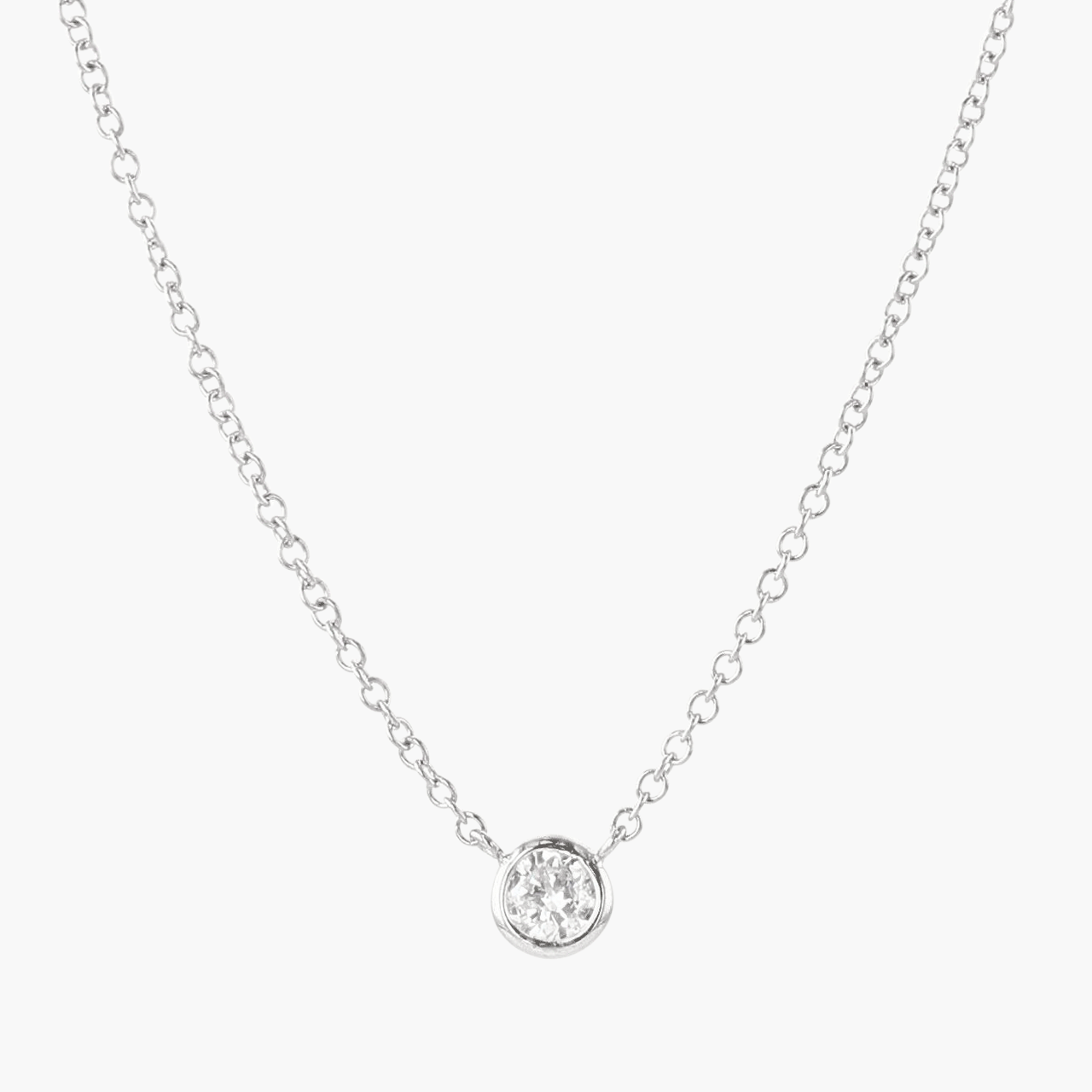 White Gold and Diamond Pendant Necklace