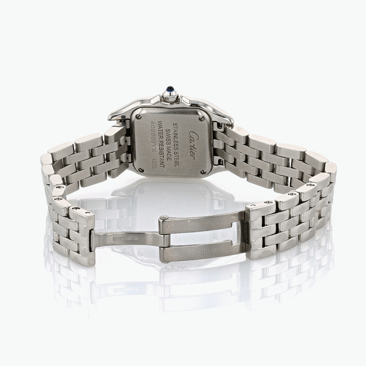 Cartier Panthere Stainless Steel with Diamond Bezel